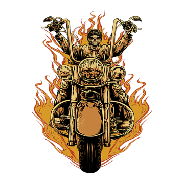 Щампа - Bikers skull